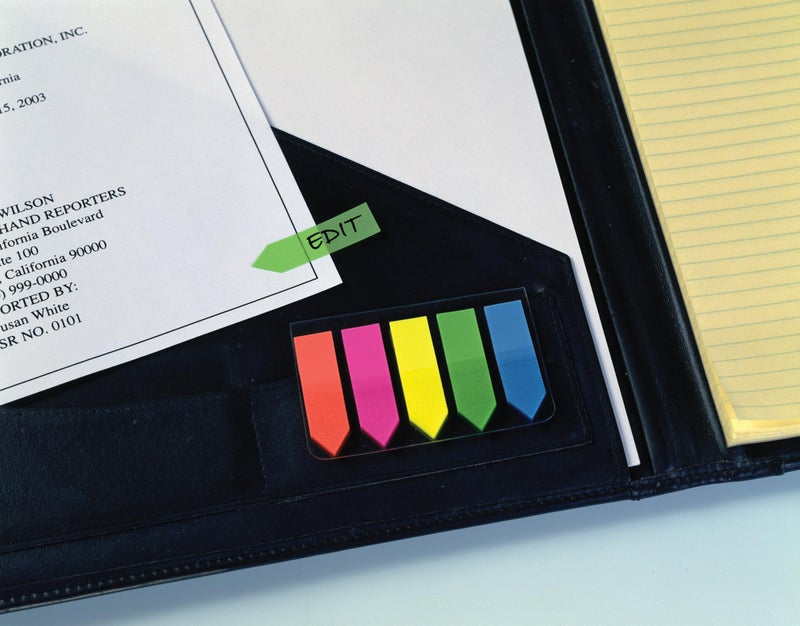 Redi-Tag 5-Color Arrow Flags in Handy Clip-On Holder, 5 Assorted Colors, Custom Message Flags, 125 Flags per Pack, 1-5/8" x 15/32" (B31118) - Image 3
